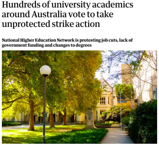 澳洲大学大规模罢工在即，抗议学校裁员和联邦政府不给力！
