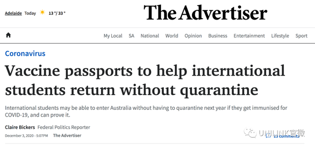 重磅消息！澳洲政府欲放宽国际边境！接种疫苗后可返澳！专家：明年有望对中国旅行互通！