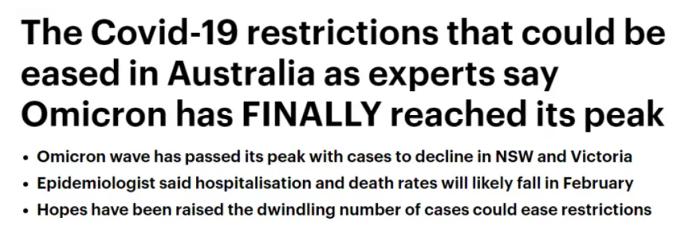 澳洲确诊数全面下降！专家：疫情即将结束！联邦或宣布打完第三针才算完全接种