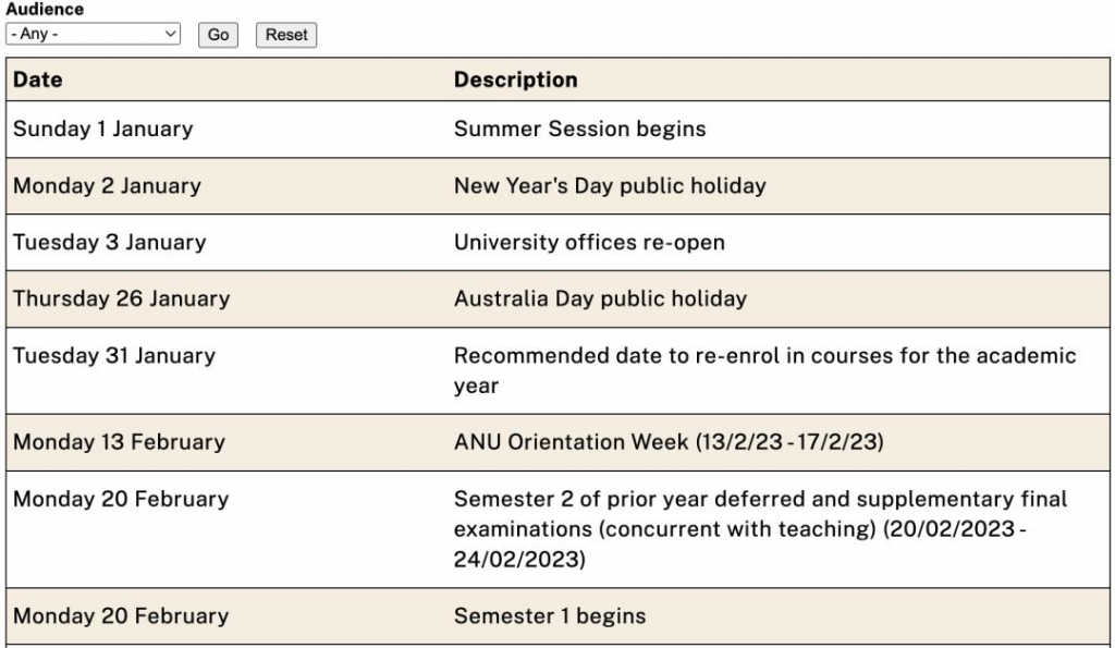 023澳洲大学S1学期时间表！注意开学和迎新活动日期哦！"