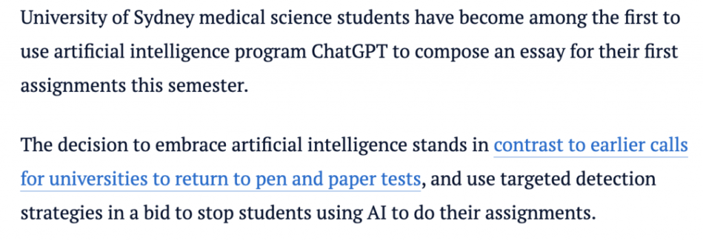 澳洲大学解禁ChatGPT？居然让学生用Chat GPT写作业！还强调有必要教学生如何有效和合法地使用AI。